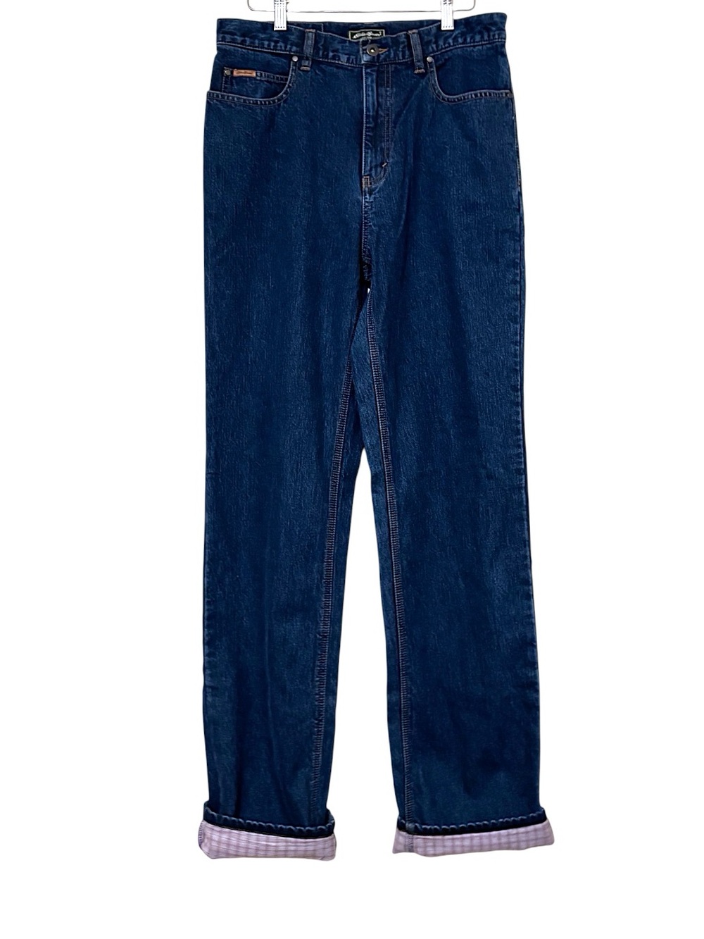 Eddie Bauer 90’s 0223 Authentic Denim Flannel Lined Straight Leg Jeans Sz 10 🆕 🦄